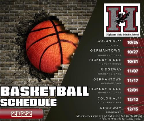 BASKETBALL SCHEDULE